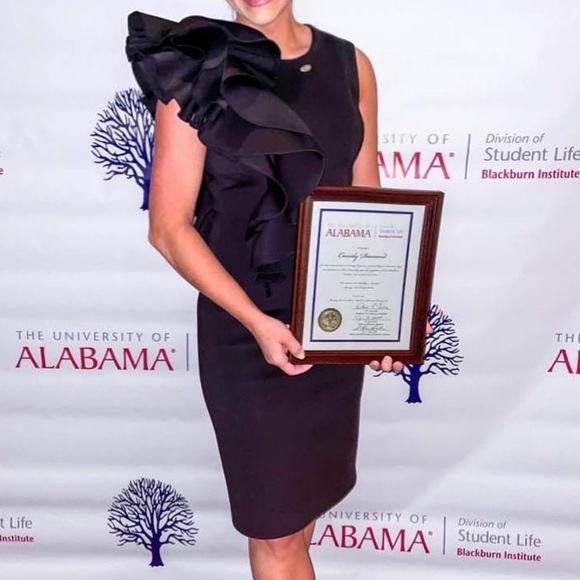 Jovani 48053 Ruffle Scuba Dress - Picture 4 of 4